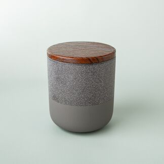 Black Two-Tone Ceramic Jar with Lid - 4 Jars